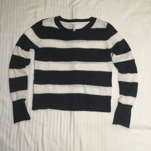 Aeropostale Blue White Striped Sweater Size Large Juniors